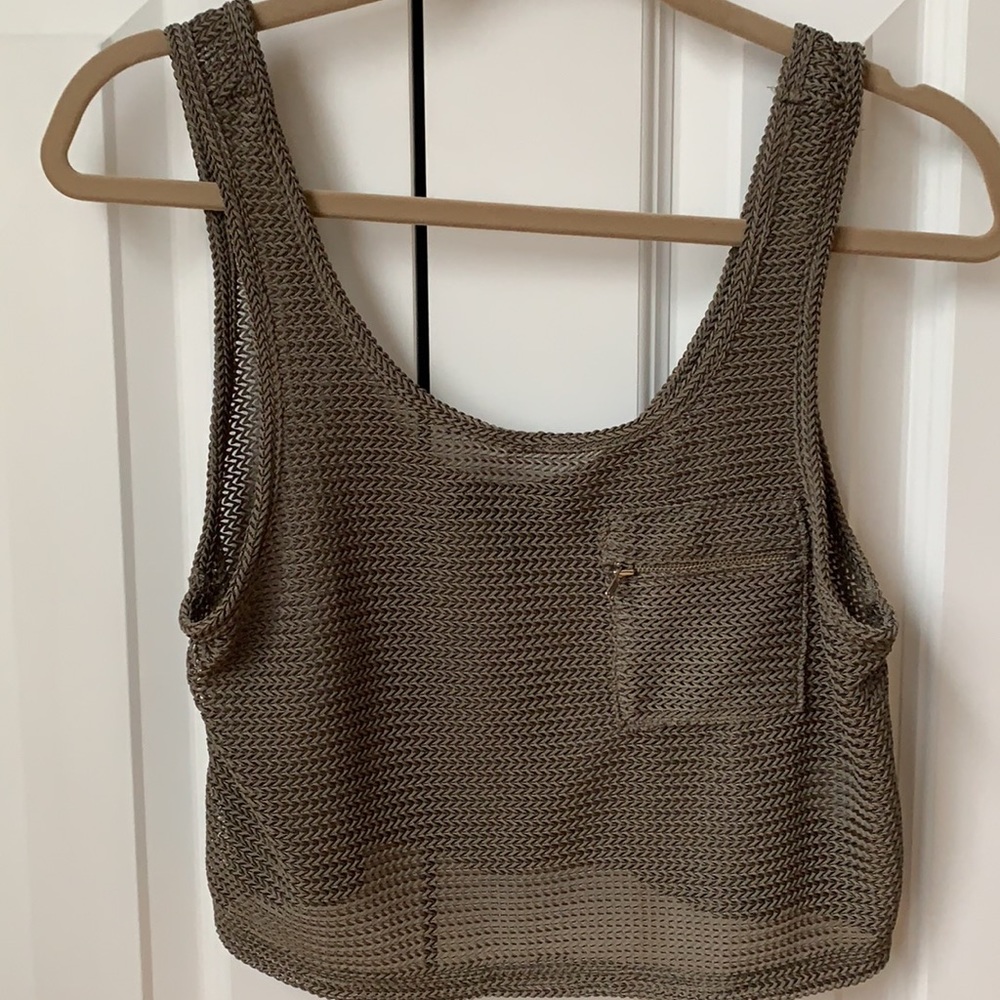 Crop Mesh Tank Top